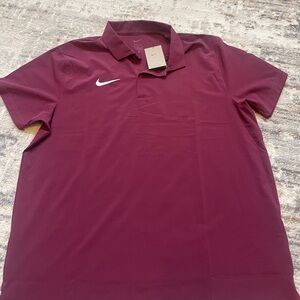 Nike Men's Dry-fit Maroon Polo Shirt